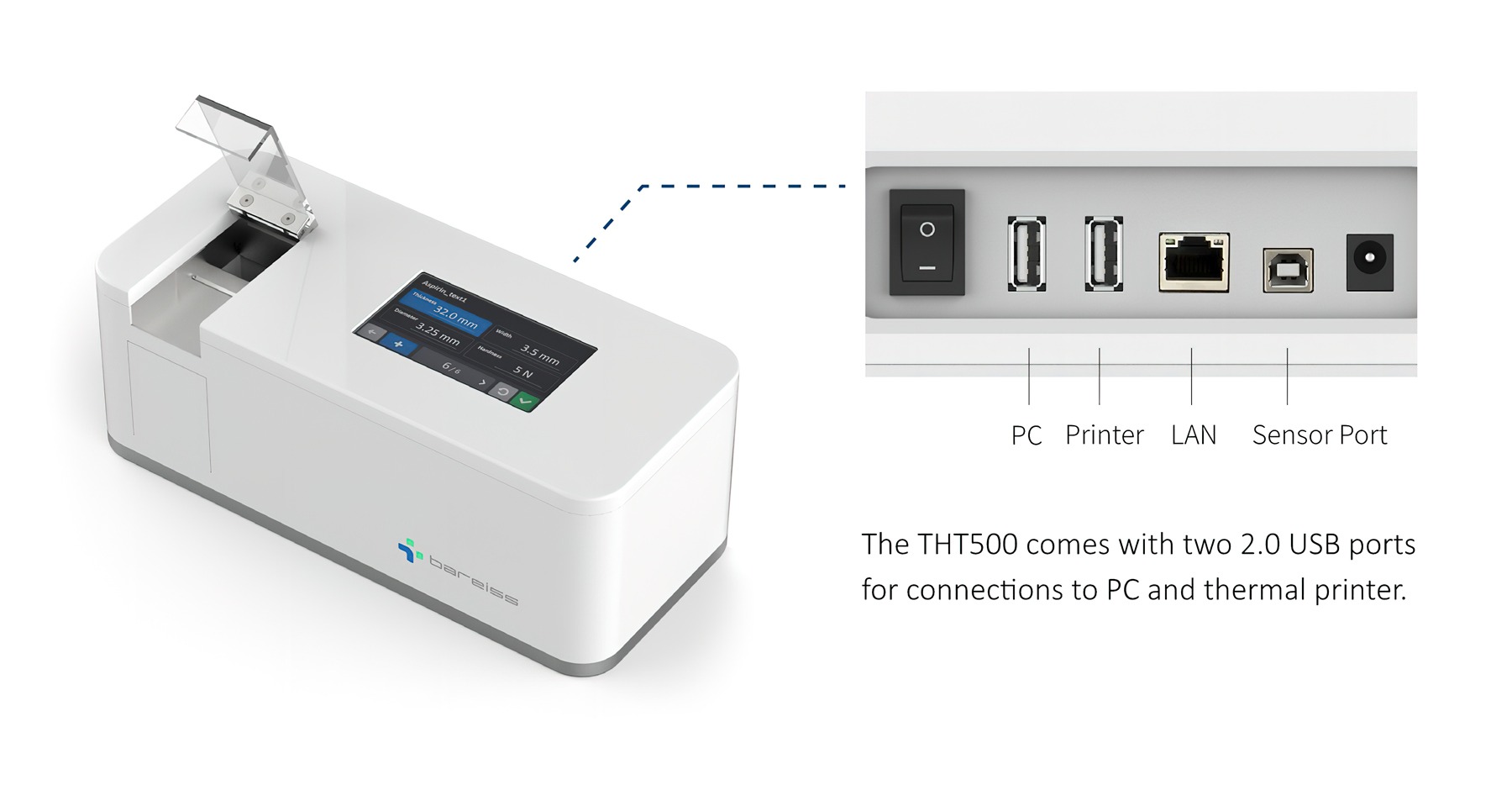 Tablet Hardness Tester - THT500: Precision Device for Accurate Measurement of Tablet Hardness and Quality Control